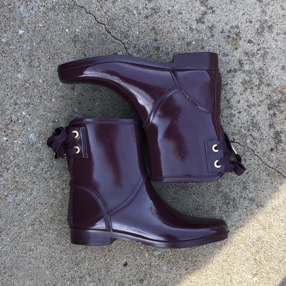 Size 8 Michael Kors Lace Up Rain boots - Picture 3 of 7